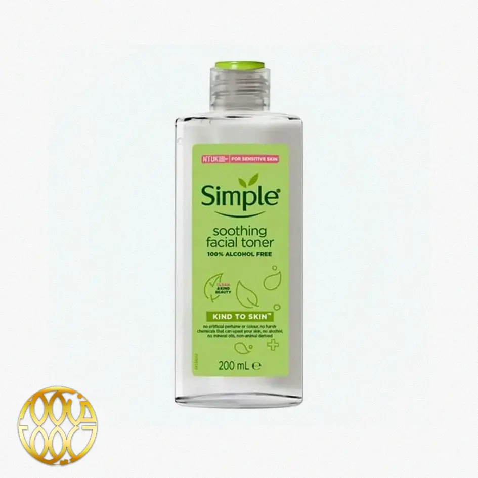تونر پاک کننده صورت سیمپل مدل Soothing حجم 200 میلی لیتر