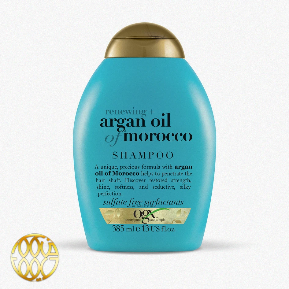 شامپو روغن آرگان مراکش او جی ایکس OGX (۳۸۵ میل) | ترمیم فوری و آبرسان عمیق با فناوری Lipi Pro Shield