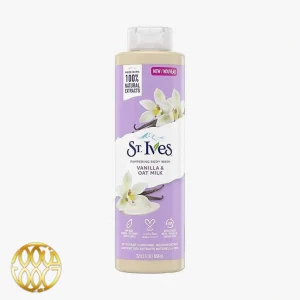 شستشوی بدن نرم کننده وانیل و شیر جو دوسر سنت آیو 650 میلی لیتر برند st. ives