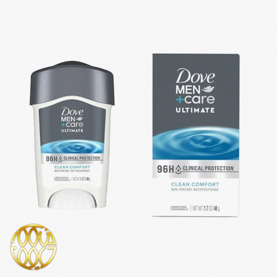 مام ضد تعریق مردانه داو کلینیکال ۹۶ ساعته سری Ultimate مدل Clean Comfort حجم 48 گرم