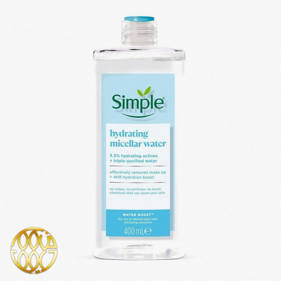 میسلار واتر آبرسان سیمپل (Simple Hydrating Micellar Water) ۴۰۰ میل | پاککننده ملایم صورت و چشم