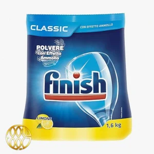 پودر ماشین ظرفشویی فینیش کلاسیک لیمو (Finish Classic Limone) ۱.۶ کیلوگرم | قدرت پاک‌کنندگی با رایحه لیمو