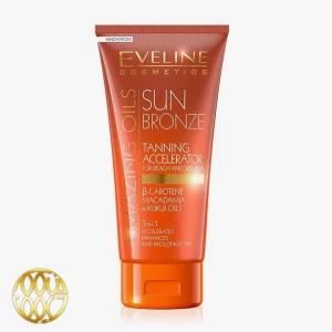 این محصول کرم شتاب‌دهنده برنزه شدن (Tanning Accelerator) اورلین کازمتیک (Eveline Cosmetics) مدل Sun Bronze است.