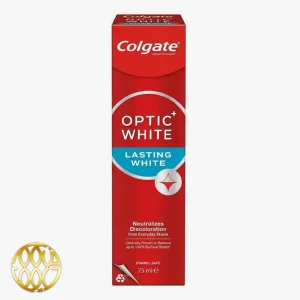 خمیر دندان کولگیت (Colgate) Optic White Lasting White – ۷۵ میلی‌لیتر | سفیدی ماندگار و از بین بردن لکه‌های سطحی