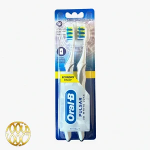 مسواک برقی (باتری‌دار) اورال-بی پولسار 3D White Luxe – بسته ۲ عددی (اقتصادی) – اصل اروپا
