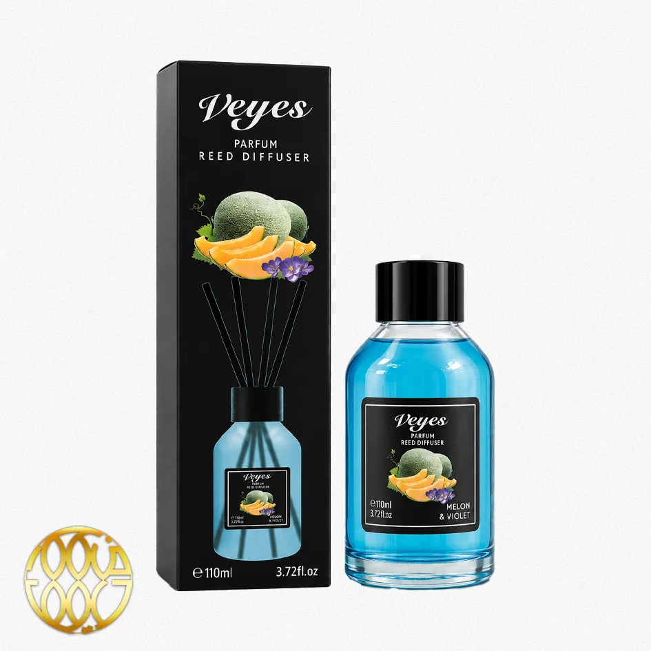 خوشبوکننده با چوب Veyes رایحه طالبی و بنفشه – ۱۱۰ میلیلیتر | عطر میوهای و گلی جذاب