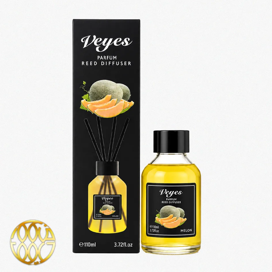 خوشبوکننده با چوب Veyes رایحه طالبی (Melon) – ۱۱۰ میلیلیتر | عطر میوهای و شیرین در حجم جمعوجور