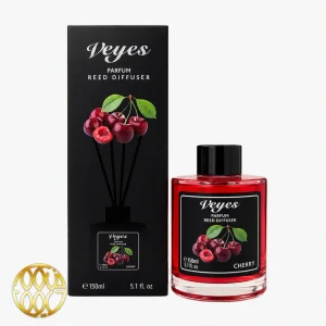 خوشبوکننده با چوب Veyes رایحه گیلاس (Cherry) – ۱۵۰ میلی‌لیتر | رایحه شیرین و جذاب میوه‌ای