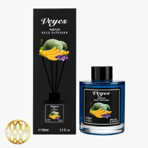خوشبوکننده با چوب Veyes رایحه طالبی و بنفشه – ۱۵۰ میلیلیتر | رایحه شیرین، میوهای و گلی